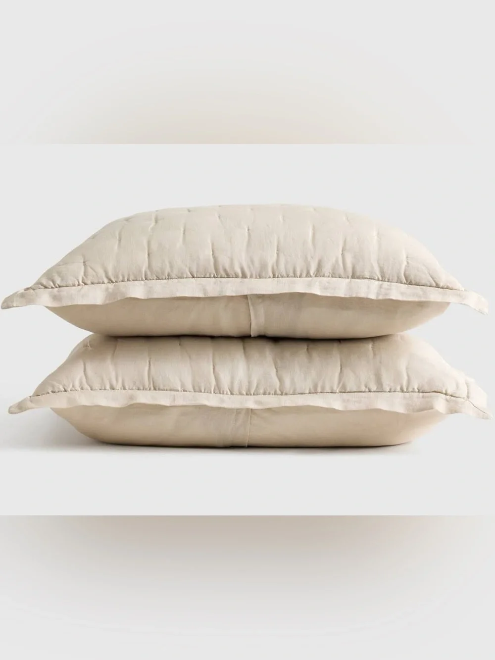 NWT Quince European Linen Dream Standard Sham Set Sand